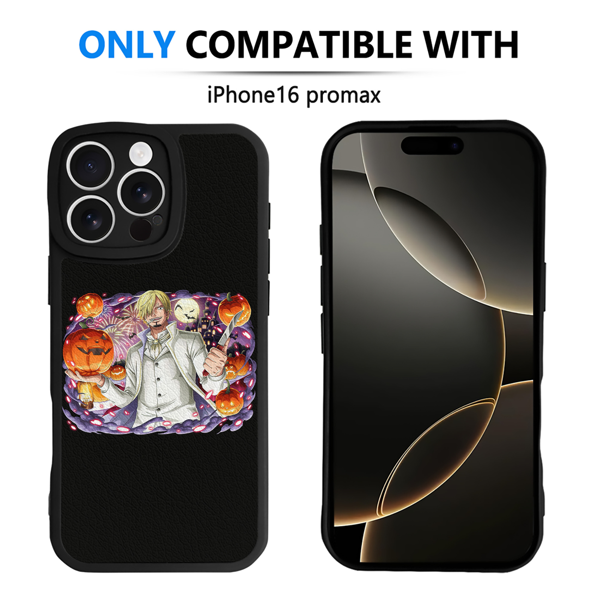 （画像用） ワンピース サンジ ONE PIECE Sanji 【iPhone 16シリーズ対応】シリコンスマホケース（レザー調） 材質：シリコン